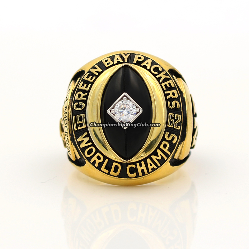 1962 Green Bay Packers Men's Football championship ring, Custom Green Bay  Packers Champions Ring