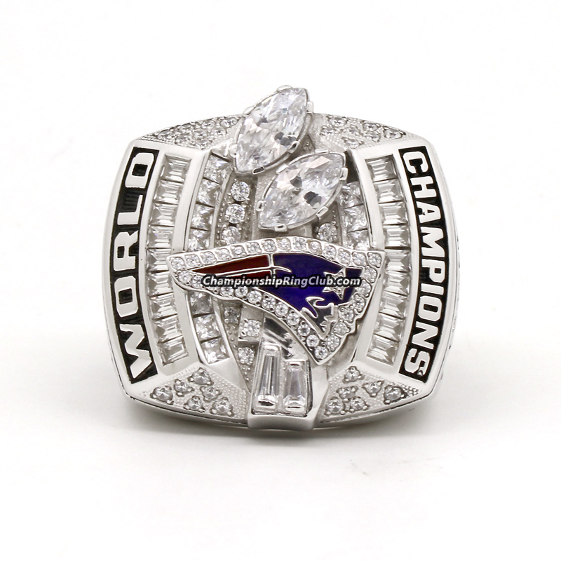 New England Patriots Super Bowl Championship Ring (2002) For Men In 935  Silver