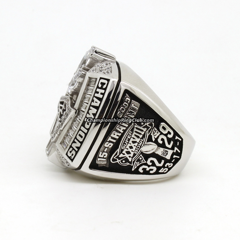 2003 New England Patriots Super Bowl Championship Ring - www