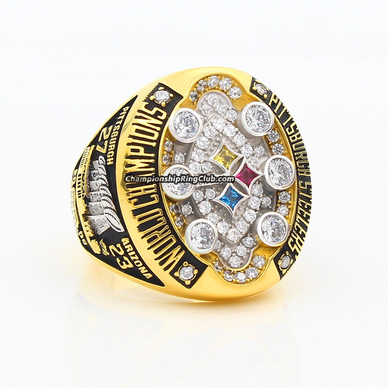 Custom Pittsburgh Steelers 2008 NFL Super Bowl XLIII Championship Ring