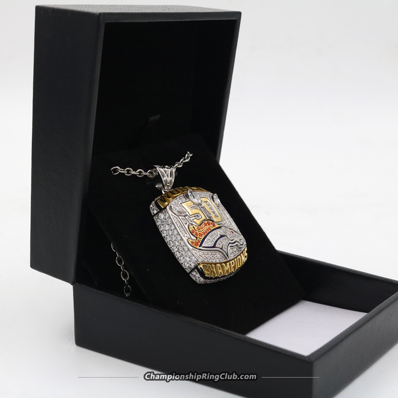 Von Miller - 2015 Denver Broncos Super Bowl Ring With Wooden