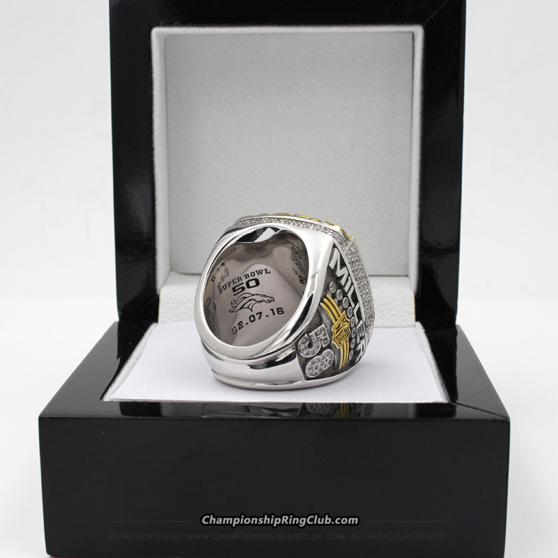 Custom 2015 Super Bowl 50 Denver Broncos Championship Rings