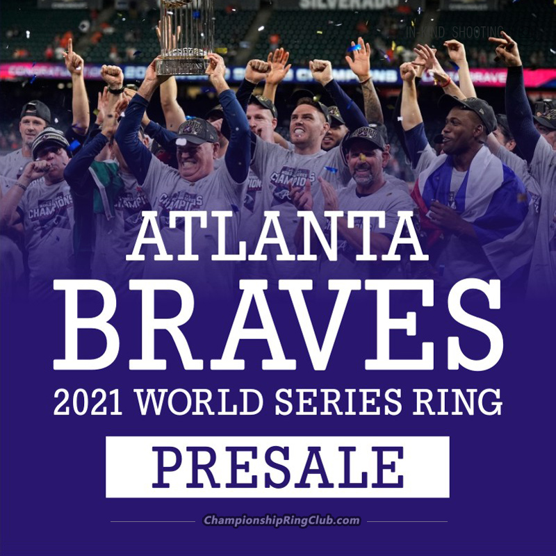 4 Atlanta Braves World Series Rings Set