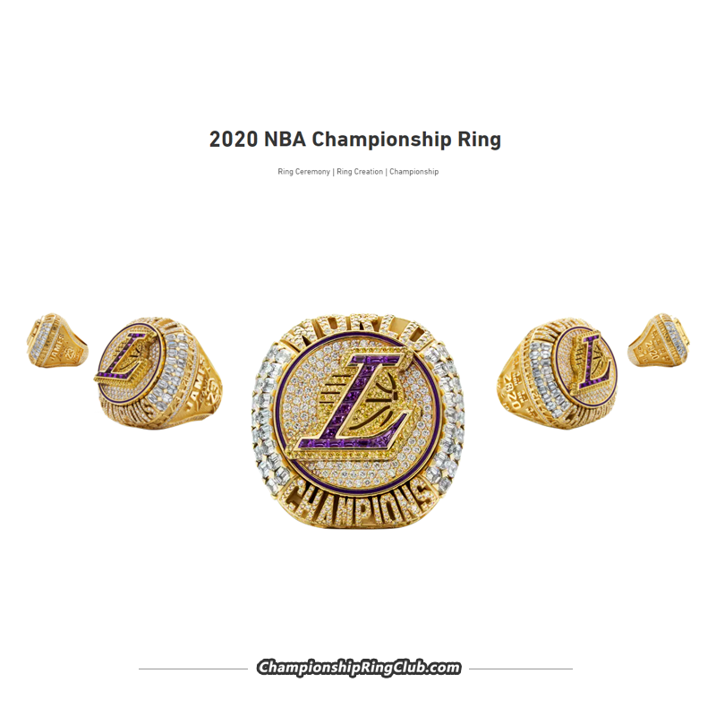 Los Angeles Lakers NBA Championship Ring 6 Ring Set (2000, 2001