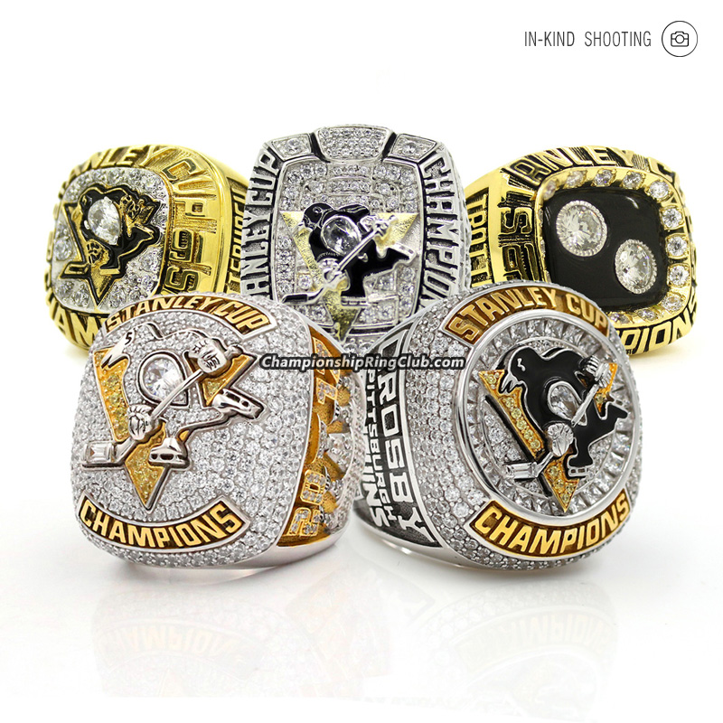 Pittsburgh Penguins Stanley Cup 5 Ring Set (1991, 1992, 2009, 2016, 20 –  Rings For Champs