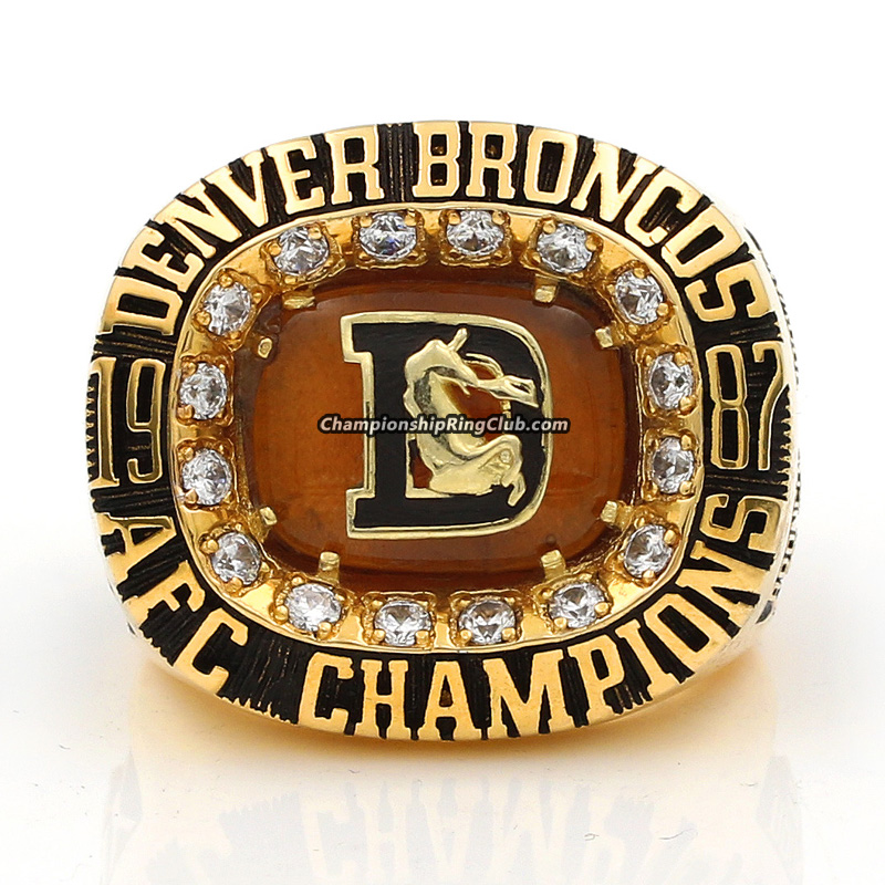 1987 Denver Broncos AFC Championship Ring 