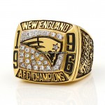 2017 New England Patriots 10K Spinel and 2.00 CTW Diamond AFC Championship  Ring