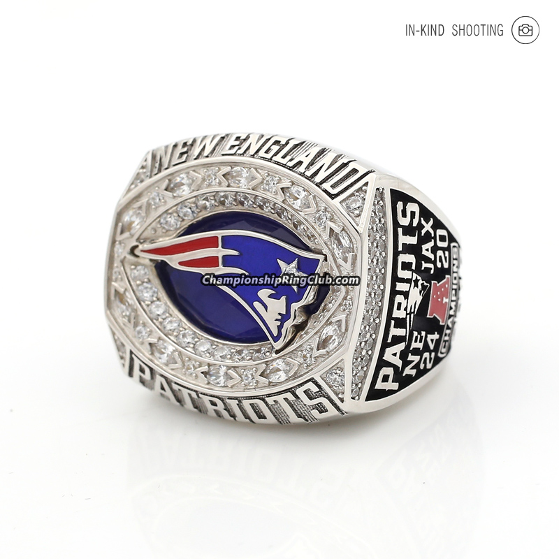 2017 New England Patriots 10K Spinel and 2.00 CTW Diamond AFC Championship  Ring