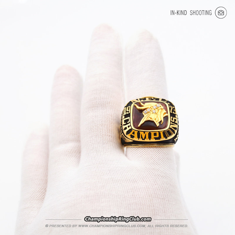 Minnesota Vikings 1969 American League and 1973, 1974 & 1976 NFC  championship ring set