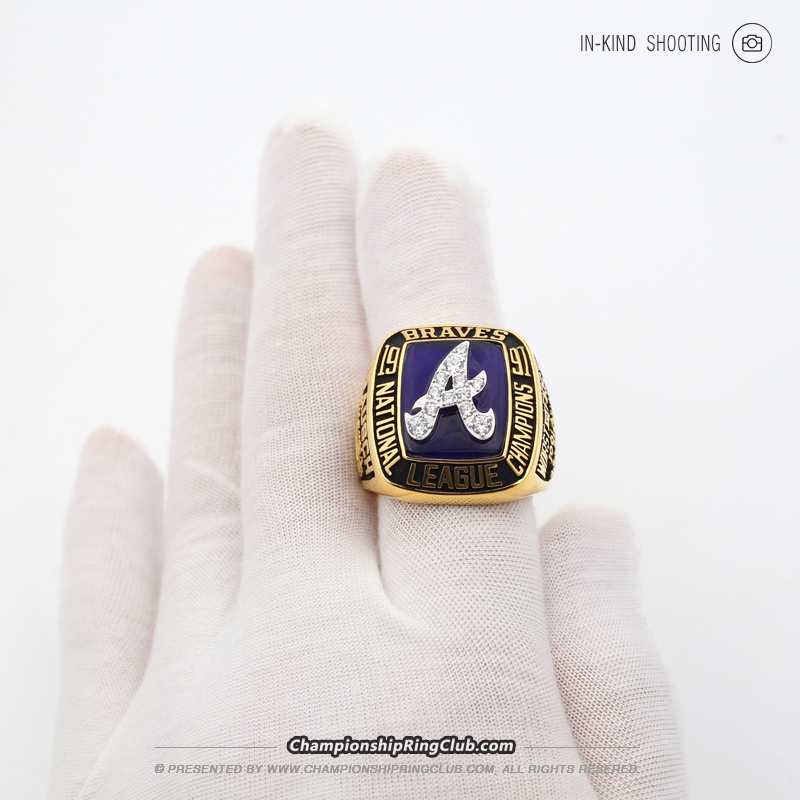 1991 Atlanta Braves National League Baseball Championship Ring, Custom  Atlanta Braves Champions Ring