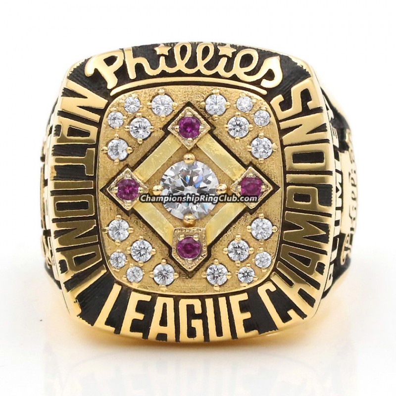 Philadelphia Phillies 2009 National League Championship Ring With Red Ruby